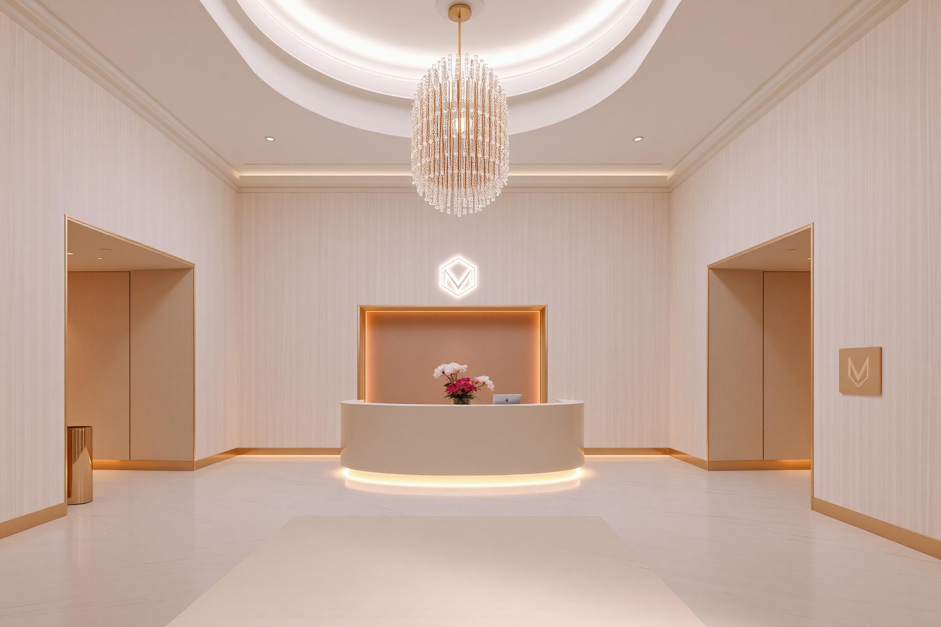 ÔRA Face Clinic reception, Palm Jumeirah, Dubai